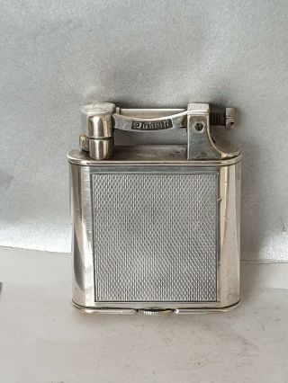 Vintage Silver Plated Dunhill Standard Petrol Lighter