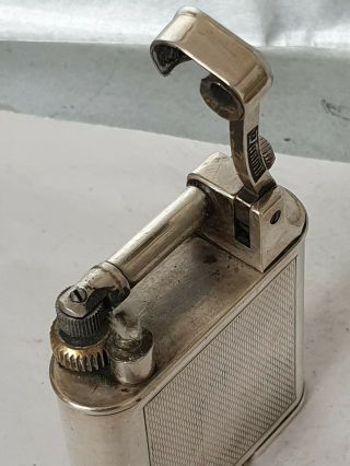 Vintage Silver Plated Dunhill Standard Petrol Lighter 7
