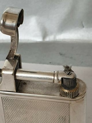 Vintage Silver Plated Dunhill Standard Petrol Lighter 8