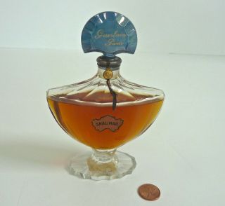 Vintage 2.  7oz 5 - 7/8” Guerlain Shalimar Baccarat Perfume Bottle