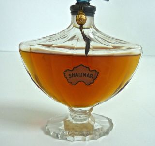 Vintage 2.  7oz 5 - 7/8” GUERLAIN Shalimar BACCARAT Perfume Bottle 3