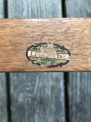 Vintage LL Bean wood folding trappers prospectors ice fishing sled Very Good 8