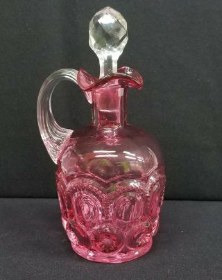 Moon And Star Glass LG Wright Cranberry Cruet SAMPLE TEST PIECE 1 OF 1 RARE 10