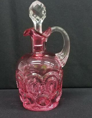 Moon And Star Glass LG Wright Cranberry Cruet SAMPLE TEST PIECE 1 OF 1 RARE 11