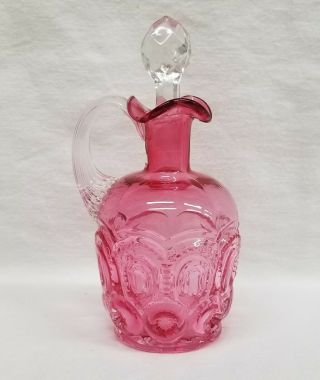 Moon And Star Glass Lg Wright Cranberry Cruet Sample Test Piece 1 Of 1 Rare