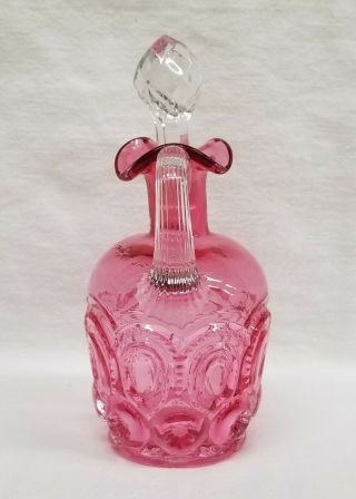 Moon And Star Glass LG Wright Cranberry Cruet SAMPLE TEST PIECE 1 OF 1 RARE 2