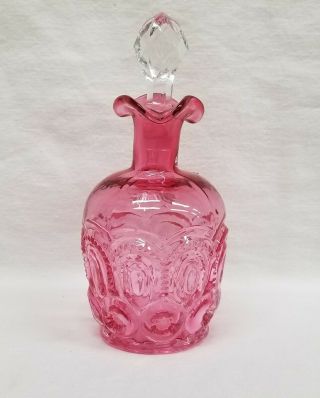 Moon And Star Glass LG Wright Cranberry Cruet SAMPLE TEST PIECE 1 OF 1 RARE 4