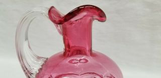 Moon And Star Glass LG Wright Cranberry Cruet SAMPLE TEST PIECE 1 OF 1 RARE 7