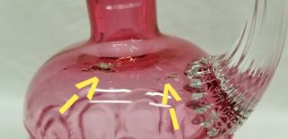 Moon And Star Glass LG Wright Cranberry Cruet SAMPLE TEST PIECE 1 OF 1 RARE 8