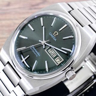 Vintage Omega Seamaster Automatic Emerald Dial Day&date Dress Men 