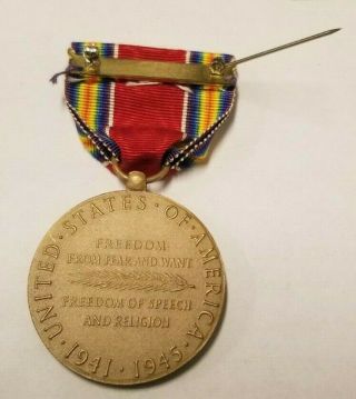 WW2 U.  S.  Military Victory Medal w/Full Ribbon & Ribbon Bar Box 6