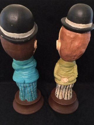 Vintage Stan Laurel and Oliver Hardy Chalkware Statues 3