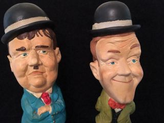Vintage Stan Laurel and Oliver Hardy Chalkware Statues 5