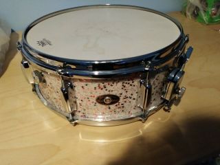 Very Rare Slingerland Leedy Fiesta Pearl Snare Drum 5x14 1960 