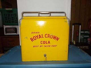 Vintage Rc Drink Royal Crown Cola Metal Cooler - Embossed Writting,
