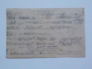 Wwii Document 1945 Scout Car Driver Parsons Kansas P.  O.  W.  Germany Ww Ii Vtg Ww2