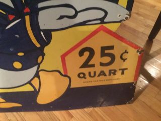 Large Sunoco Oil Donald Duck Vintage Sign 6