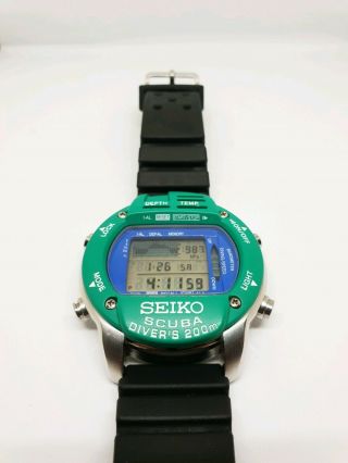 Rare Seiko Scuba M795 - 5a00 Digital Dive Watch
