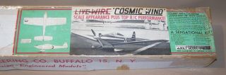 Vintage Debolt Models Live Wire (1960) “cosmic Wind” R/c Model Airplane Kit