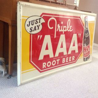 Huge Vintage AAA Root Beer Soda Pop Gas Station 57 