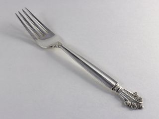 Georg Jensen Acanthus Sterling Silver European Dinner Fork - 7 3/4 In - No Mono