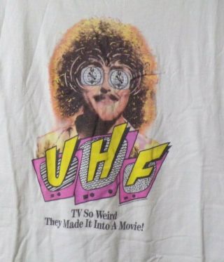 Weird Al Yankovic Uhf The Movie 1989 Vintage Rare White T Shirt Single Stitched