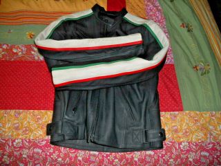 Dainese Ducati Borgo Panigale Vintage Leather Jacket Mens Medium