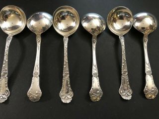 Antique 1902 Set Of 6 By Gorham Sterling Silver Ice Cream? Spoons 5.  1/8 "