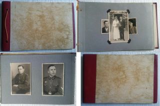 Ww2 Orig.  Photo Album 70x Photos German Soldier Portrait Family 8.  5 X 13 Inch