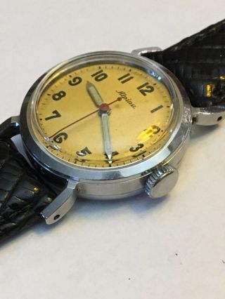 Vintage Wwii Era Alpina 15j Military Watch Orig Radium Dial Fancy Lugs
