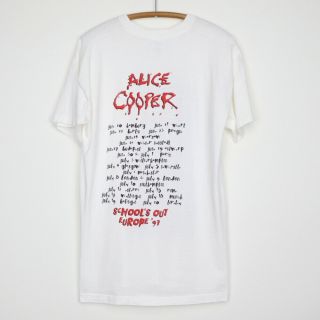 Vintage 1997 Alice Cooper School ' s Out European Tour Shirt 2