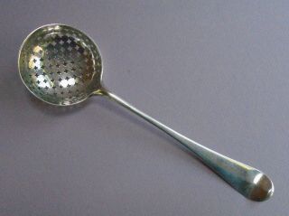 18th Century English Silver Spoon - Sugar Sifter - Ebenezer Coker - 1757