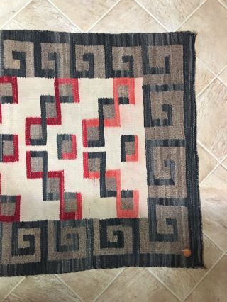 Vintage Navajo Ganado Rug 54” X 33” 3