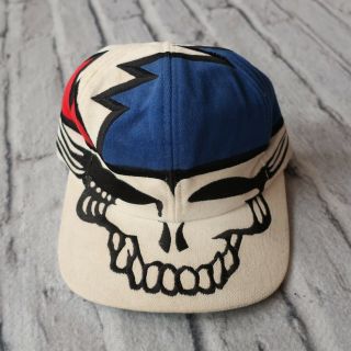 Vintage 1996 Grateful Dead Steal Your Face Hat By Liquid Blue
