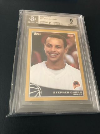 2009 - 10 Topps Gold Stephen Curry Rookie Bgs 9 /2009 Rare Steph Low Pop Rc
