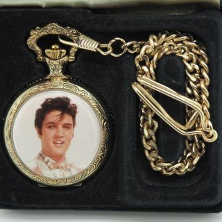 Vintage Valdawn Elvis Presley Musical Pocket Watch " Love Me Tender " W/ Box Rare