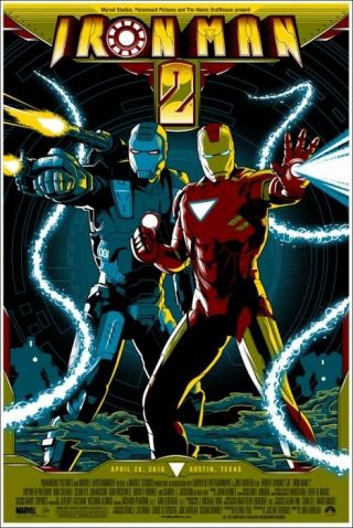 Iron Man 2 By Mike Saputo - Rare Mondo Print