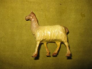1950s Clairet France Early Edition Llama Plastic Play Set Zoo Animal