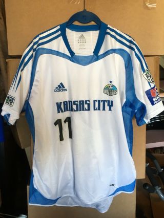 Vintage Mls Kansas City Wizards Adidas Preki 11 Soccer Jersey Signed Size L