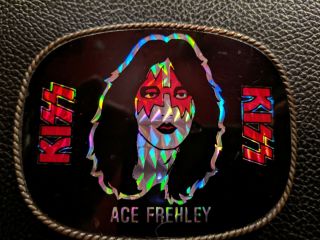 Kiss Ace Frehley Vintage Mexican Prismatic Belt Buckle Rare