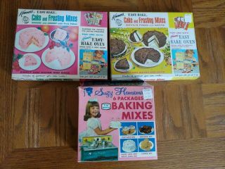 Vintage Kenner Easy - Bake Oven Cake Boxes Suzie Homemaker Empty Display