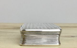 Antique Georgian Gilt Lined Solid Sterling Silver Snuff Box 1837 Thomas Shaw 67g 4