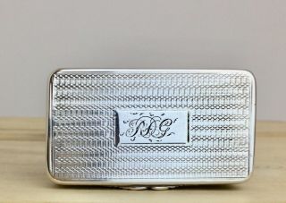 Antique Georgian Gilt Lined Solid Sterling Silver Snuff Box 1837 Thomas Shaw 67g 6