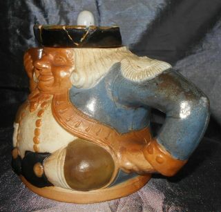 Rare Royal Doulton Lambeth stoneware Toby teapot by Harry Simeon,  some damage 6
