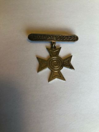 Ww2 U.  S.  Marine Corps " Sharpshooter " Badge W/pin & Maker Mark