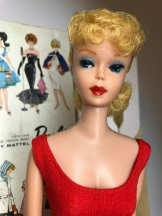 Teal Eyeshadow Vintage 6 Ponytail Blonde Barbie 850 Box Shoes Stand Booklet