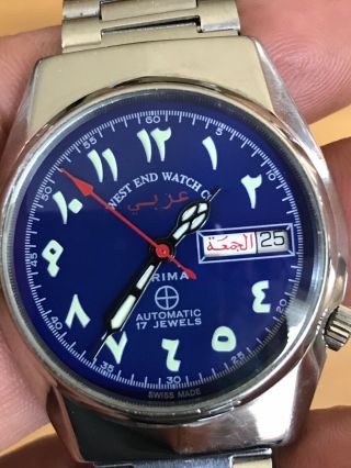 Vintage West End Arabic Days / Date Blue Dial Swiss Automatic 36mm