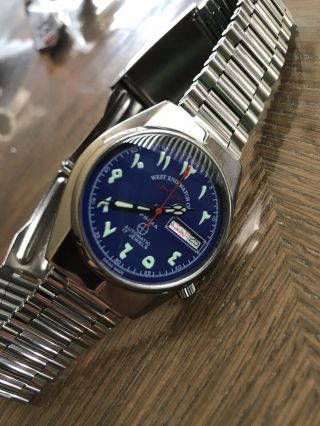 Vintage West End Arabic Days / Date Blue Dial Swiss Automatic 36mm 8