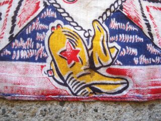 Vtg 30 ' s 40 ' s Western Cowboy Rodeo hanky handkerchief bandana 5