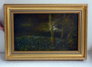 Lovely Vintage Signed Oil Painting Depicting Country Woodland Scene - Framed